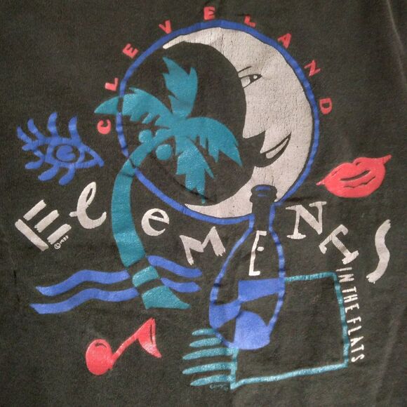Vintage 80s Cleveland Elements In The Flats Surf Shop Tank Top - Picture 1 of 7